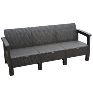 KURSI SOFA RUANG TAMU ROTAN SINTETIS PLASTIK NAPOLLY SOFTAN 181-A3