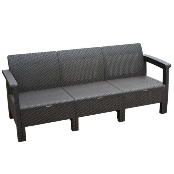 KURSI SOFA RUANG TAMU ROTAN SINTETIS PLASTIK NAPOLLY SOFTAN 181-A3