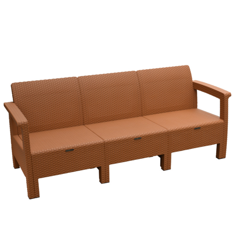 KURSI SOFA RUANG TAMU ROTAN SINTETIS PLASTIK NAPOLLY SOFTAN 181-A3