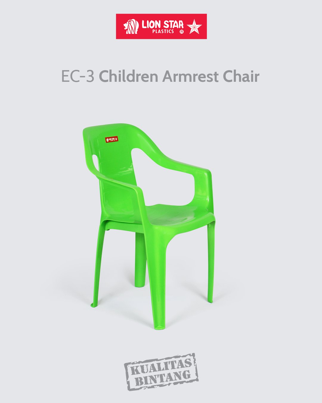Kursi Plastik Anak Sandaran Lion Star EC-3 Child Armrest Chair