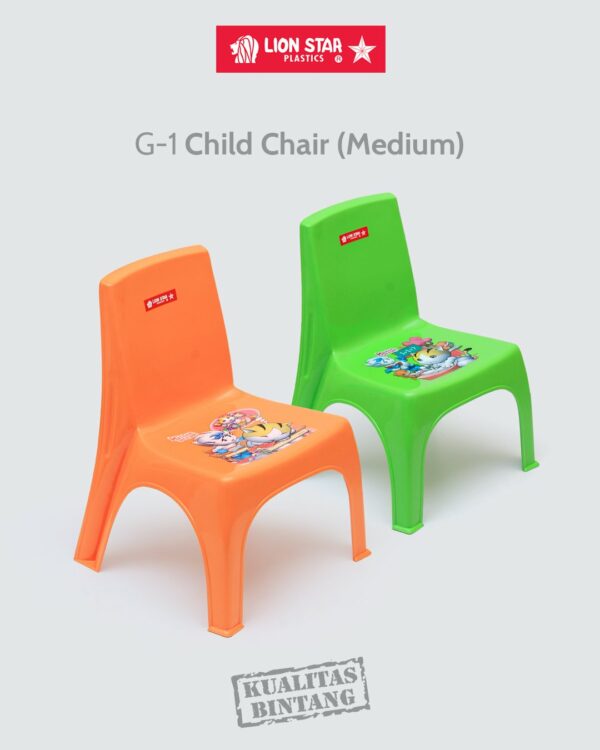 Kursi Plastik Anak Kecil Lion Star G-1 Child Chair Kursi Plastik Anak Kecil Lion Star G-1 Child Chair (Medium): Kursi Plastik Anak Modern yang Nyaman, Aman, dan Ceria untuk Aktivitas Si Kecil