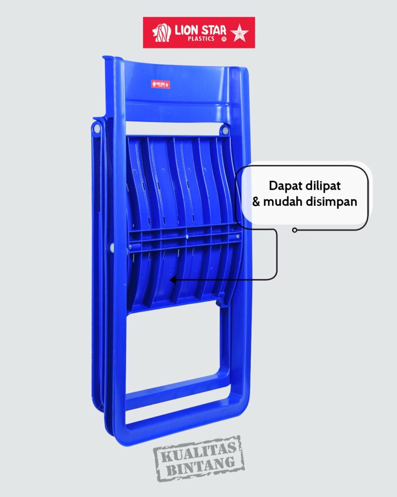 KURSI PLASTIK LIPAT INDOOR OUTDOOR LION STAR FC-8 FOLDING CHAIR: Kursi Plastik Lipat Modern yang Praktis, Ringkas, dan Multifungsi