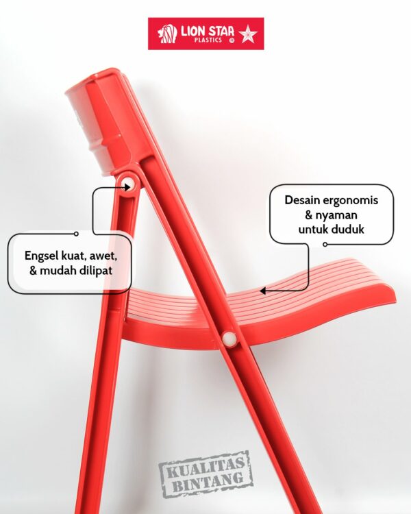 KURSI PLASTIK LIPAT INDOOR OUTDOOR LION STAR FC-8 FOLDING CHAIR: Kursi Plastik Lipat Modern yang Praktis, Ringkas, dan Multifungsi